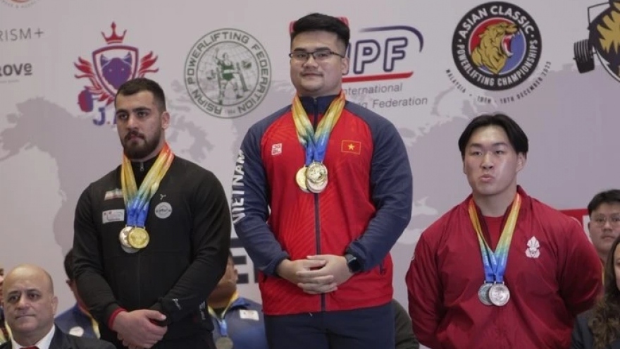 Vietnam wins first gold at Asian Classic Powerlifting Championships